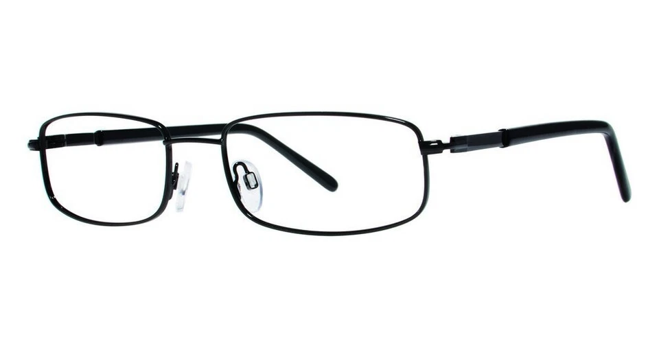 MODERN OPTICAL JAZZ UNISEX METAL EYEGLASSES 52-18-140 BLACK WITH SOFT CASE