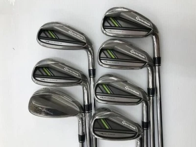 TaylorMade RocketBladez Green US Iron Set 7pcs 5-PW-SW RocketFuel Steel Flex S - Image 1 of 4