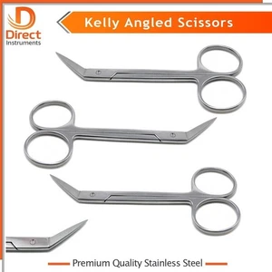 Iris Gewebeschere, 4,5", abgewinkelte Seite, scharfe Spitzen, Premium Edelstahl - Bild 1 von 7