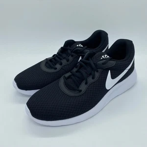 Chaussures Nike Running Tanjun Lacets DJ6258-003 Noir Blanc Logo Taille 12 Homme - Photo 1/6