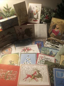 Vintage Weihnachtskarten berühmte Künstler im Originalkarton Umschläge  - Bild 1 von 8