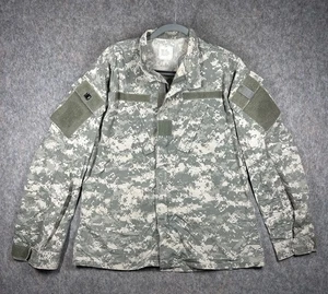 Army Combat Uniform Jacket Mens Medium Long Green Digital Camouflage Full Zip - Picture 1 of 9