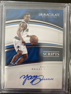 2016-17 Panini Immaculate Collection Scripts Yogi Ferrell IU MAVS Autograph /99 - Image 1 of 2