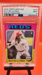 2024 Topps Heritage - Image Variation Elly De La Cruz #473 (RC) PSA 9 - Picture 1 of 2