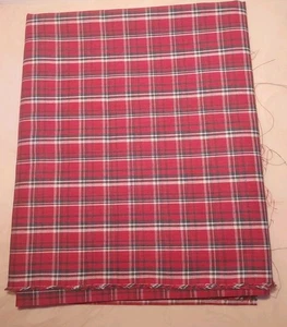 Lebendig rot kariert Polyester Weihnachten Stoff 2 Yards, 45" breit Markenlos  - Bild 1 von 3