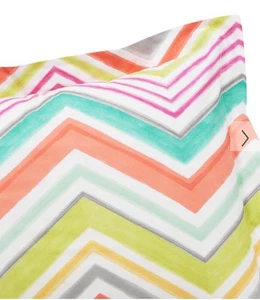 Pottery Barn Teen Zig-Zag Stripe Set Of 2 Standard Shams 100% Cotton - Picture 1 of 10
