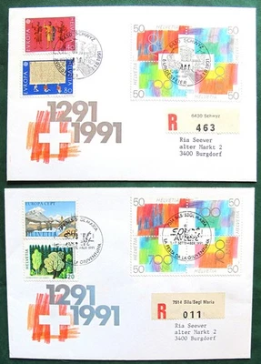 SWITZERLAND 1991 EUROPA - COVERS - Image 1 of 2
