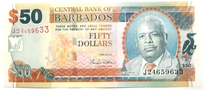 Billet Iles BARBADES / Barbados - 50$ - 2007 P 70a NEUF (Côte 90) - Photo 1/2