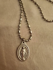 Medaglia Gioielli Religiosi Cattolici Vintage Vergine Madre Maria Sacro Cuore Italia - Foto 1 di 2