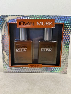 Jovan Musk para hombres aftershave colonia set de regalo 2 fl oz cada fragancia perfumada para hombre Foto 1 de 4