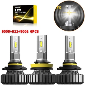 6Pcs 9005 9006 H11 LED Headlight Bulbs Kit Fog Driving Light 300W Super White US - Picture 1 of 12