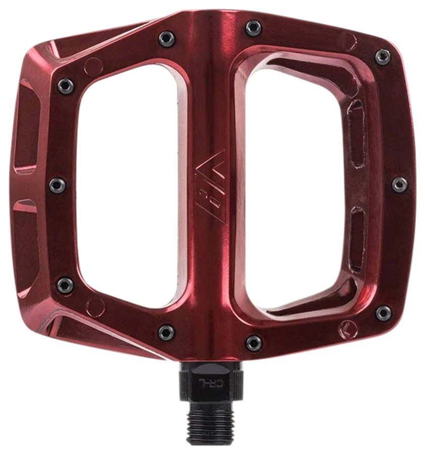Pedales de plataforma DMR V8 - Cuerpo de aluminio, husillo CroMo de 9/16", rojo eléctrico Foto 1 de 1