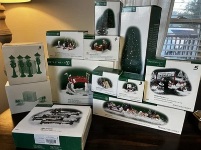 Lot of 12 Christmas Department 56 North Pole Accessories Lights People Trees - Image 1 of 4