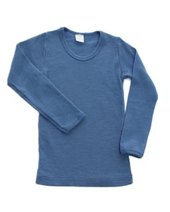 Hocosa Big Kids Organic Wool Underwear Shirt with Long Sleeves (152/12 yr, So... - Picture 1 of 2