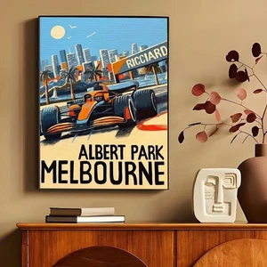 Póster de colección del Gran Premio de Melbourne F1, arte de autos de carreras vintage, decoración de deportes de motor - Imagen 1 de 8