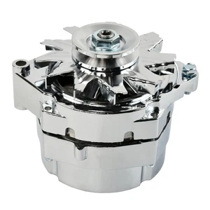 Chrome Aluminum 12SI 150 AMP 1 or 3 Wire Alternator For GM 1965-1985 Model 37293 - Picture 1 of 12