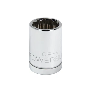 Powerbuilt 1/2 Inch Drive x 18 MM 12 Point Shallow Socket - 642016 - Picture 1 of 5