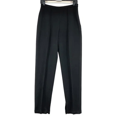 Max Mara Weekend 女式 8 码裤子锥形腿踝拉链弹力黑色 — 第 1/4 张图片