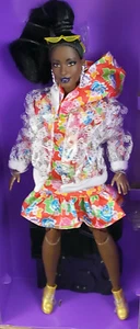 Barbie BMR1959 Vinyl Bomber Jacket & Hoodie Dress Curvy Made to Move - Picture 1 of 12
