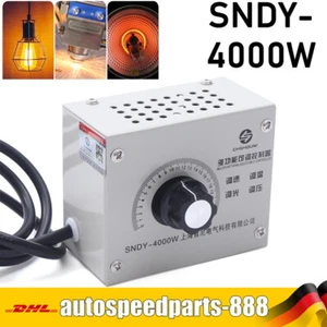 SCR Spannungsregler Drehzahlregler Leistungsregler 4000W 220V AC Einstellbar DHL - Bild 1 von 18