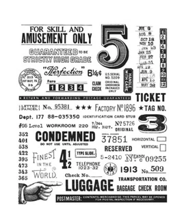 Tim Holtz Cling Stamps 7"X8.5"-Eccentric - Picture 1 of 1