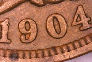 1904 Indian Head Penny Doubling DDR Error; Rare Old Coin for Collection (2a) - Picture 1 of 5
