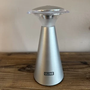 Uline Wireless Touch Top 12 LED Lamp Light Lantern Camping Patio Desk Silver 8” - Picture 1 of 3
