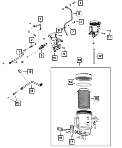 2010-2024 Dodge Ram Genuine Mopar Diesel Fuel Filter 68157291AA - Bild 1 von 4
