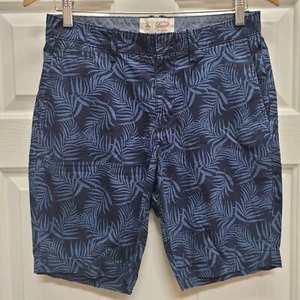 Penguin by Munsingwear Men's Shorts Dark Blue W/ Light Blue Palm Size 29 - Picture 1 of 5