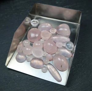 Rose Quartz cabochons | Buy Rose Quartz cabochons for jewellery making | UK Shop - Picture 1 of 10