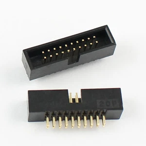10Pcs 1.27mm Pitch 2x10 Pin 20 Pin DIP Male Shrouded Box Header IDC Connector - Picture 1 of 7