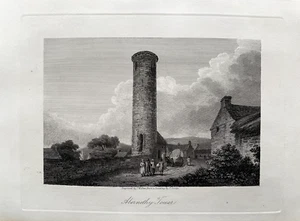 1802 Antique Print; Abernethy Tower, Perthshire, Scotland after Thomas Girtin - Picture 1 of 2