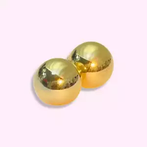 Ohrstecker 10 mm 14 Karat Gelbgold Kugel Kugel - Bild 1 von 4
