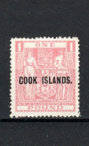 Cook Islands 1954 £1 NZ Post Fiskal Opt wmk invertiert SG 134w MLH - Bild 1 von 1