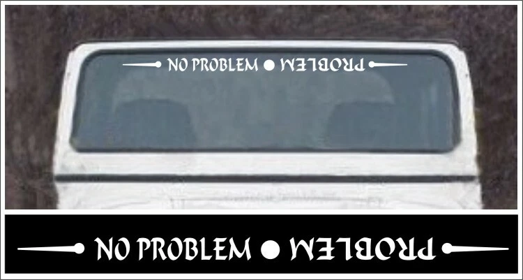 Adesivo para pára-brisa SEM PROBLEMA - PROBLEMA rolagem compatível com Wrangler cj 4x4 caminhão W - Imagem 1 de 1
