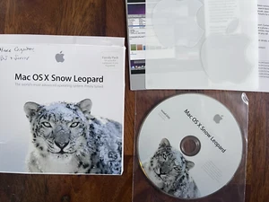 Apple Mac OS X Snow Leopard v.10.6.3 Small Box & Disc - Picture 1 of 2