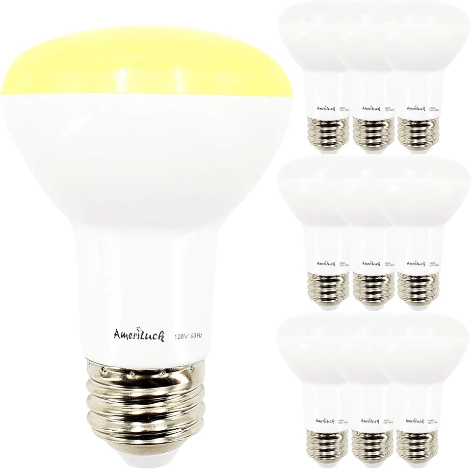 10 Pack BR20 LED Flood Light Bulb, Dimmable, 7W (50W Equiv.), 2700K Soft White - Image 1 of 4