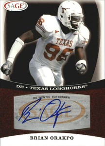2009 SAGE Autographs Red #40 Brian Orakpo