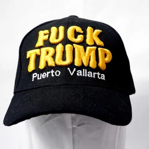 Anti Trump Ef Trump Ball Mütze Trucker Dad Cap schwarz Puffstickerei schwarz & gold - Bild 1 von 13