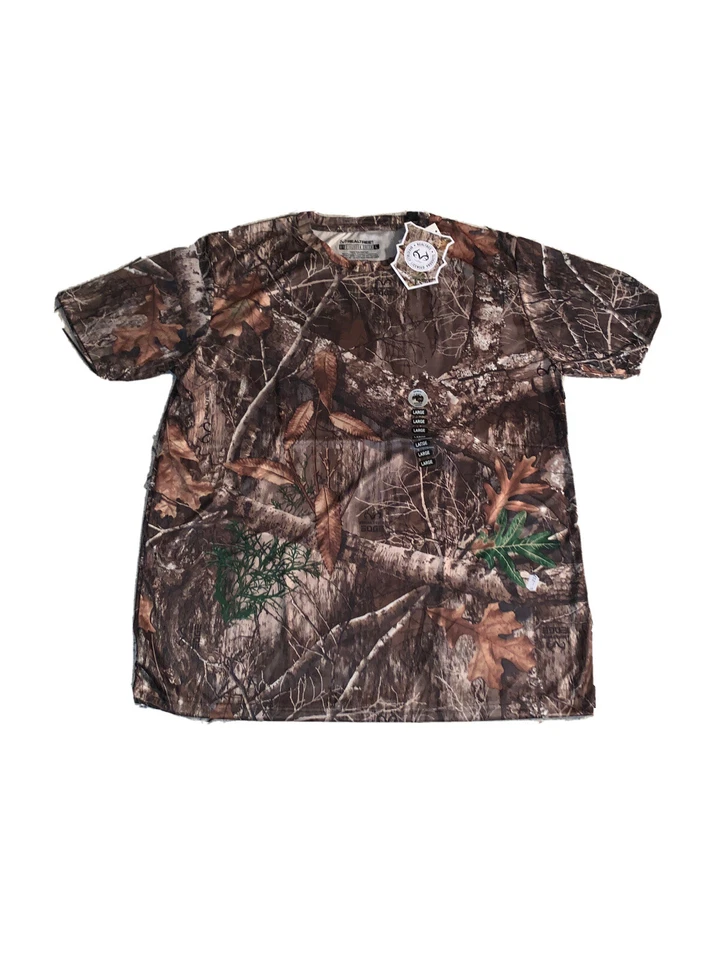 Men’s Realtree Edge Staghorn Creek Camo Hunting T Shirt Size Large L