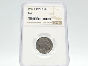 1913-S NGC G4 Type 2 Buffalo Nickel **Solid Specimen** 759-012 - Picture 1 of 4
