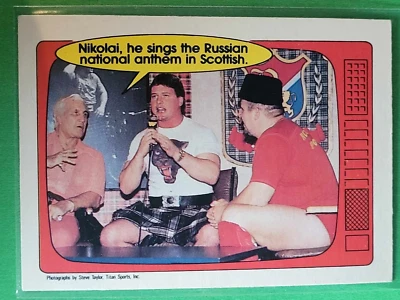 1985 OPC WWF Pro Wrestling Stars Series 2 #59 Roddy Piper and Nikolai Volkoff - Image 1 of 2