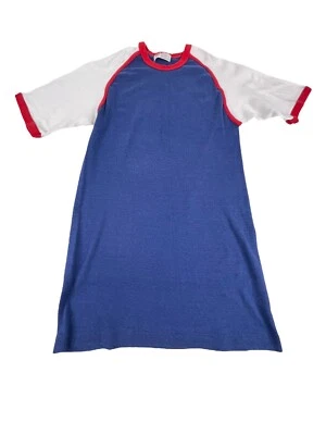 Sears Kings Road vintage t shirt Ringer Color block sz L Red White Blue READ - Image 1 of 4