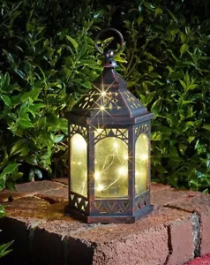 Hanging LED Firefly Garden Lantern Moroccan Style Light Outdoor Decor Battery - Picture 1 of 1