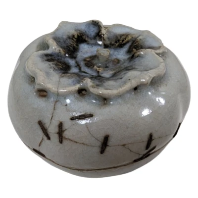 Antique Japanese Makuzu Kozan White Persimmon Incense Box Kogo Signed Japan - Image 1 of 4