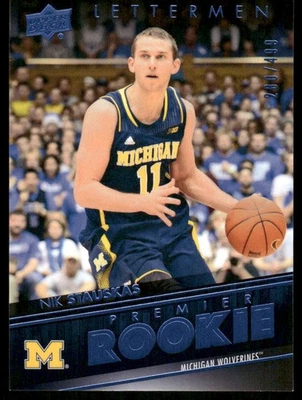 2014-15 Upper Deck Lettermen #72 Nik Stauskas Blue #/499 - Image 1 of 2