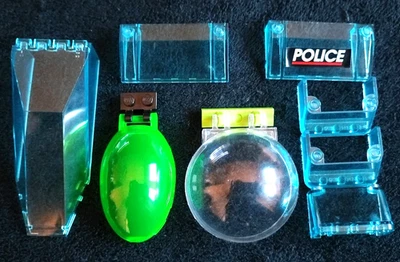 LEGO Windows Clear Blue Transparent Glass Windscreens Panel Cockpits Bundle Lot - Image 1 of 4