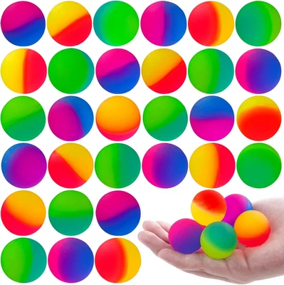30 PIEZAS Bolas Hinchables para Niños, 32Mm Bolas Hinchables Granel Goma Alto Rebote Juguetes Foto 1 de 4