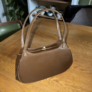 Vintage Handtasche 50er Jahre braun Leder von Riviera sehr guter Zustand  - Bild 1 von 16