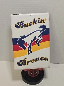 BUCKIN’ BRONCO Distressed Tin Sign Officially Licensed By FORD 8”x5.5” - Picture 1 of 3